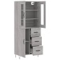 vidaXL Aparador alto madera contrachapada gris sonoma 69,5x34x180 cm vidaXL Aparador alto madera contrachapada gris sonoma 69,5x34x180 cm