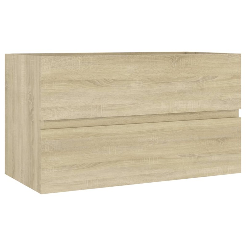 vidaXL Armario lavabo madera contrachapada roble Sonoma 80x38,5x45cm vidaXL Armario lavabo madera contrachapada roble Sonoma 80x38,5x45cm