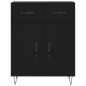 vidaXL Aparador alto madera contrachapada negro 69,5x34x180 cm vidaXL Aparador alto madera contrachapada negro 69,5x34x180 cm