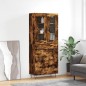 vidaXL Aparador alto madera contrachapada roble ahumado 69,5x34x180 cm vidaXL Aparador alto madera contrachapada roble ahumado 69,5x34x180 cm