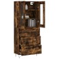 vidaXL Aparador alto madera contrachapada roble ahumado 69,5x34x180 cm vidaXL Aparador alto madera contrachapada roble ahumado 69,5x34x180 cm