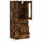 vidaXL Aparador alto madera contrachapada roble ahumado 69,5x34x180 cm vidaXL Aparador alto madera contrachapada roble ahumado 69,5x34x180 cm