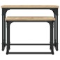 vidaXL Mesa de centro apilable 2 pzas madera ingeniería roble Sonoma