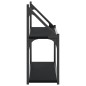 vidaXL Estantería pared 2 niveles madera ingeniería negro 80x21x51 cm vidaXL Estantería pared 2 niveles madera ingeniería negro 80x21x51 cm