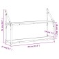vidaXL Estantería pared 2 niveles madera ingeniería negro 80x21x51 cm vidaXL Estantería pared 2 niveles madera ingeniería negro 80x21x51 cm