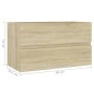 vidaXL Armario lavabo madera contrachapada roble Sonoma 80x38,5x45cm vidaXL Armario lavabo madera contrachapada roble Sonoma 80x38,5x45cm