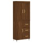 vidaXL Aparador alto madera contrachapada marrón roble 69,5x34x180 cm vidaXL Aparador alto madera contrachapada marrón roble 69,5x34x180 cm