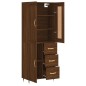 vidaXL Aparador alto madera contrachapada marrón roble 69,5x34x180 cm vidaXL Aparador alto madera contrachapada marrón roble 69,5x34x180 cm