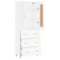 vidaXL Aparador alto madera contrachapada blanco brillo 69,5x34x180 cm vidaXL Aparador alto madera contrachapada blanco brillo 69,5x34x180 cm