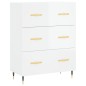 vidaXL Aparador alto madera contrachapada blanco brillo 69,5x34x180 cm vidaXL Aparador alto madera contrachapada blanco brillo 69,5x34x180 cm