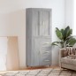 vidaXL Aparador alto madera contrachapada gris sonoma 69,5x34x180 cm vidaXL Aparador alto madera contrachapada gris sonoma 69,5x34x180 cm