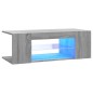vidaXL Mueble de TV con luces LED gris Sonoma 90x39x30 cm