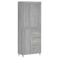 vidaXL Aparador alto madera contrachapada gris sonoma 69,5x34x180 cm vidaXL Aparador alto madera contrachapada gris sonoma 69,5x34x180 cm