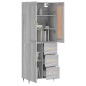 vidaXL Aparador alto madera contrachapada gris sonoma 69,5x34x180 cm vidaXL Aparador alto madera contrachapada gris sonoma 69,5x34x180 cm