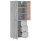 vidaXL Aparador alto madera contrachapada gris sonoma 69,5x34x180 cm vidaXL Aparador alto madera contrachapada gris sonoma 69,5x34x180 cm