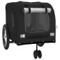 vidaXL Remolque de bicicleta mascotas hierro tela Oxford negro vidaXL Remolque de bicicleta mascotas hierro tela Oxford negro
