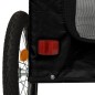 vidaXL Remolque de bicicleta mascotas hierro tela Oxford negro vidaXL Remolque de bicicleta mascotas hierro tela Oxford negro