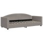 vidaXL Sofá cama con colchón tela gris taupe 80x200 cm vidaXL Sofá cama con colchón tela gris taupe 80x200 cm
