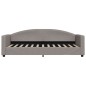 vidaXL Sofá cama con colchón tela gris taupe 80x200 cm vidaXL Sofá cama con colchón tela gris taupe 80x200 cm