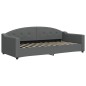 vidaXL Sofá cama nido con colchón tela gris oscuro 90x200 cm