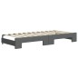 vidaXL Sofá cama nido con colchón tela gris oscuro 90x200 cm