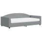 vidaXL Sofá cama con colchón tela gris claro 100x200 cm vidaXL Sofá cama con colchón tela gris claro 100x200 cm