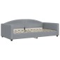 vidaXL Sofá cama con colchón tela gris claro 100x200 cm vidaXL Sofá cama con colchón tela gris claro 100x200 cm