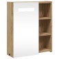 vidaXL Mueble de baño con espejo y luz LED roble 45x13x52 cm vidaXL Mueble de baño con espejo y luz LED roble 45x13x52 cm