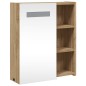 vidaXL Mueble de baño con espejo y luz LED roble 45x13x52 cm vidaXL Mueble de baño con espejo y luz LED roble 45x13x52 cm