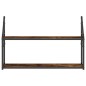 vidaXL Estantería de pared 2 niveles madera roble ahumado 80x21x51 cm vidaXL Estantería de pared 2 niveles madera roble ahumado 80x21x51 cm