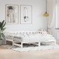 vidaXL Sofá cama nido madera maciza de pino blanco 90x200 cm vidaXL Sofá cama nido madera maciza de pino blanco 90x200 cm