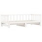 vidaXL Sofá cama nido madera maciza de pino blanco 90x200 cm vidaXL Sofá cama nido madera maciza de pino blanco 90x200 cm