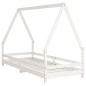 vidaXL Estructura de cama para niños madera de pino blanco 90x200 cm vidaXL Estructura de cama para niños madera de pino blanco 90x200 cm