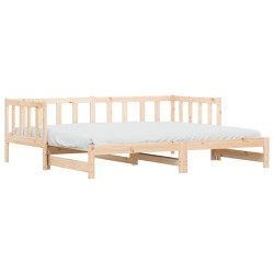 vidaXL Sofá cama nido madera maciza de pino 90x190 cm