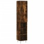 vidaXL Aparador de madera contrachapada roble ahumado 34,5x34x180 cm vidaXL Aparador de madera contrachapada roble ahumado 34,5x34x180 cm
