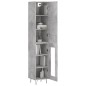 vidaXL Aparador de madera contrachapada gris hormigón 34,5x34x180 cm vidaXL Aparador de madera contrachapada gris hormigón 34,5x34x180 cm