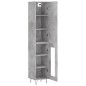 vidaXL Aparador de madera contrachapada gris hormigón 34,5x34x180 cm vidaXL Aparador de madera contrachapada gris hormigón 34,5x34x180 cm