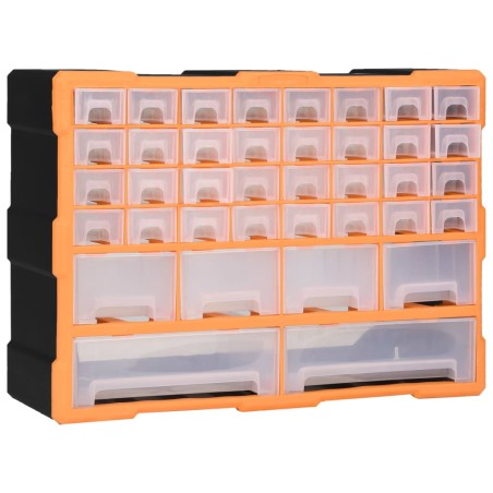 vidaXL Organizador multicajones con 40 cajones 52x16x37,5 cm