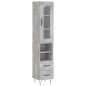 vidaXL Aparador de madera contrachapada gris hormigón 34,5x34x180 cm vidaXL Aparador de madera contrachapada gris hormigón 34,5x34x180 cm