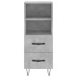 vidaXL Aparador de madera contrachapada gris hormigón 34,5x34x180 cm vidaXL Aparador de madera contrachapada gris hormigón 34,5x34x180 cm