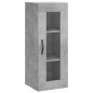 vidaXL Aparador de madera contrachapada gris hormigón 34,5x34x180 cm vidaXL Aparador de madera contrachapada gris hormigón 34,5x34x180 cm