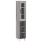 vidaXL Aparador alto madera contrachapada gris Sonoma 34,5x34x180 cm vidaXL Aparador alto madera contrachapada gris Sonoma 34,5x34x180 cm