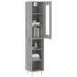 vidaXL Aparador alto madera contrachapada gris Sonoma 34,5x34x180 cm vidaXL Aparador alto madera contrachapada gris Sonoma 34,5x34x180 cm