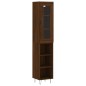 vidaXL Aparador alto madera contrachapada roble marrón 34,5x34x180 cm vidaXL Aparador alto madera contrachapada roble marrón 34,5x34x180 cm