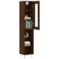vidaXL Aparador alto madera contrachapada roble marrón 34,5x34x180 cm vidaXL Aparador alto madera contrachapada roble marrón 34,5x34x180 cm