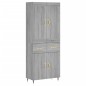 vidaXL Aparador alto madera contrachapada gris sonoma 69,5x34x180 cm vidaXL Aparador alto madera contrachapada gris sonoma 69,5x34x180 cm
