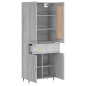 vidaXL Aparador alto madera contrachapada gris sonoma 69,5x34x180 cm vidaXL Aparador alto madera contrachapada gris sonoma 69,5x34x180 cm