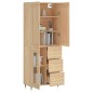 vidaXL Aparador alto madera contrachapada color roble 69,5x34x180 cm vidaXL Aparador alto madera contrachapada color roble 69,5x34x180 cm