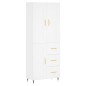 vidaXL Aparador alto madera contrachapada blanco 69,5x34x180 cm vidaXL Aparador alto madera contrachapada blanco 69,5x34x180 cm