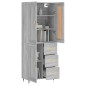 vidaXL Aparador alto madera contrachapada gris sonoma 69,5x34x180 cm vidaXL Aparador alto madera contrachapada gris sonoma 69,5x34x180 cm